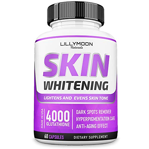 Glutathione Whitening Pills Skin Lightening Pills - Skin Whitening Formula - Glutathione Whitening Skin Pills with Vitamin C - Skin Lightener - Dark Spot Remover - Made in USA