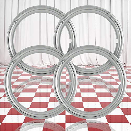 Brighter Design Set of 4 15' Chrome 1 1/2' Deep Wheel Trim Rings