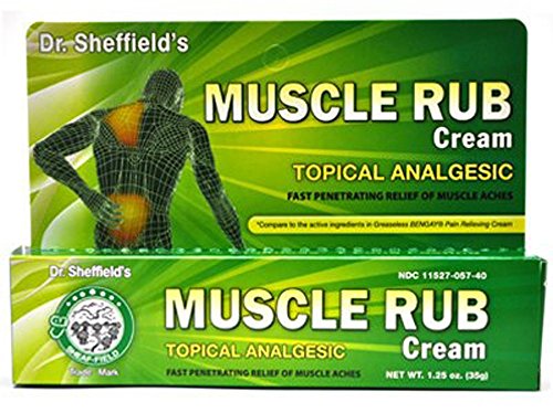 Dr. Sheffield's Muscle Rub Cream Topical Analgesic 1.25 Oz (Pack of 2)
