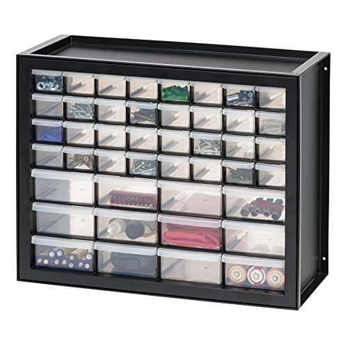 IRIS USA DPC-44 Parts and Hardware Cabinet, 44 Drawer, Black