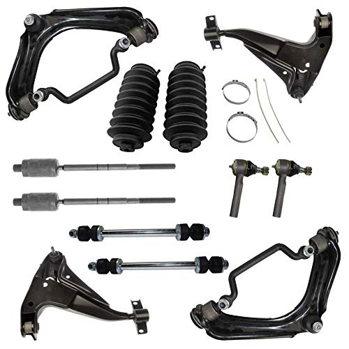 Detroit Axle - 12PC Front Upper Lower Control Arms, Sway Bars, Inner Outer Tie Rods w/Boots for 2002 2003 2004 2005 Ford Explorer - [2002-2003 Mercury Mountaineer] - 4Door Models 4.0L Only