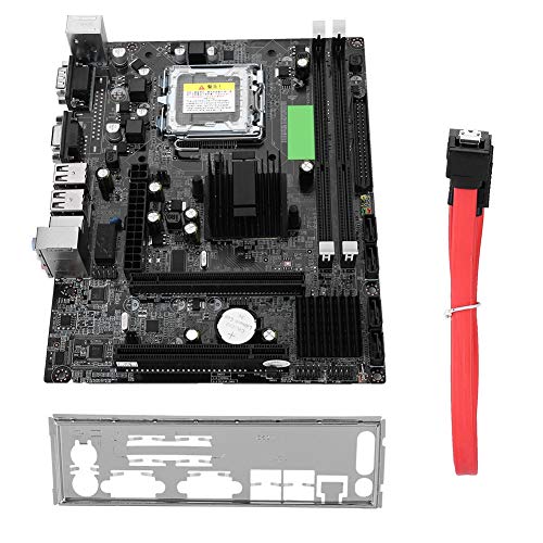 Bewinner LGA 775 Motherboard,USB2.0 SATA Mainboard for Intel G41,Integrated Graphics,Sound Card and Network Card,Desktop PC Motherboard Support IDE Port,Small Size and Easy to Install