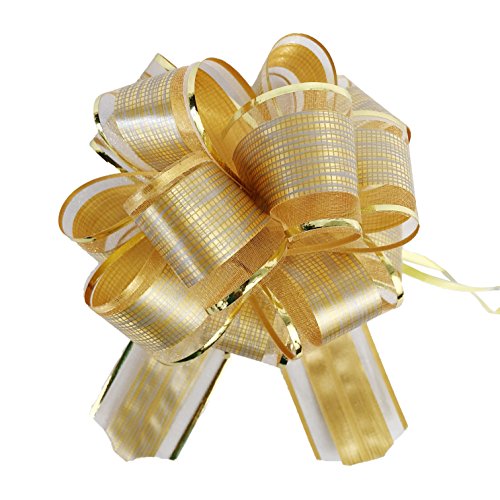 Allgala 12-pc 6' Large Everyday Pull Bows, Gold