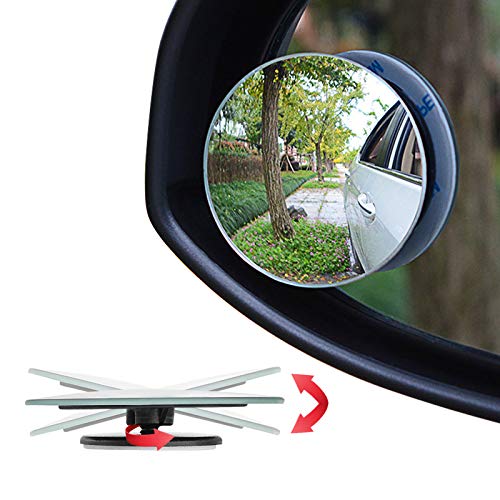 Ampper Blind Spot Mirror, 2' Round HD Glass Convex Rear View Mirror, Pack of 2