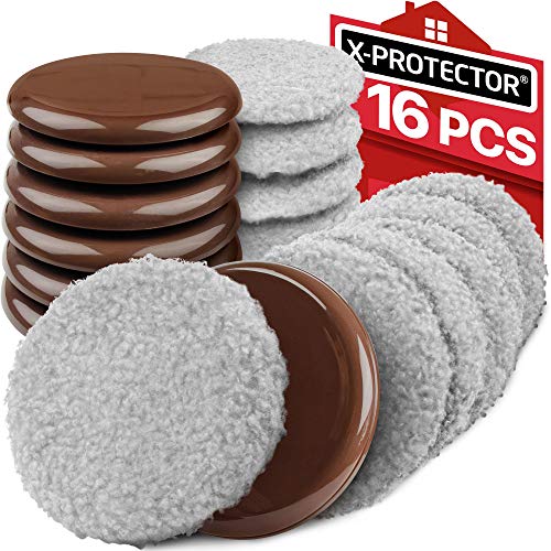 Furniture Sliders X-PROTECTOR - Multi-Surface Sliders for Carpet - Furniture Movers Hardwood Floors - Best 8-Pack 3 1/2” Moving Pads and 8 Hardwood Socks - Move Your Furniture Easy ON Any Surface!