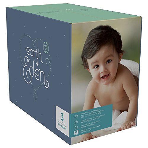 Earth + Eden Baby Diapers, Size 3, 180 Count