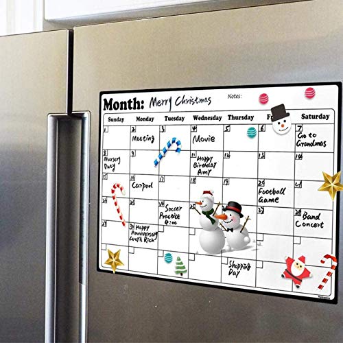 Volcanics Fridge Calendar Magnetic Dry Erase Calendar Whiteboard Calendar for Refrigerator Planners 16.9 Inches X 11.8 Inches