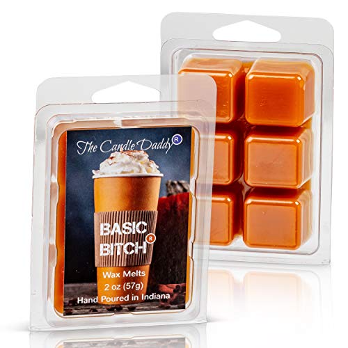 Basic Bitch- Funny Pumpkin Spice Scented Melt- Maximum Scent Wax Cubes/Melts- 1 Pack -2 Ounces- 6 Cubes