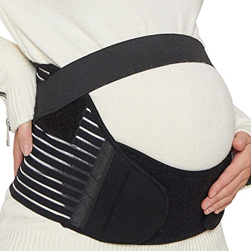 NEOtech Care Maternity Belt - Pregnancy Support - Waist/Back/Abdomen Band, Belly Brace (Black, Size XL)