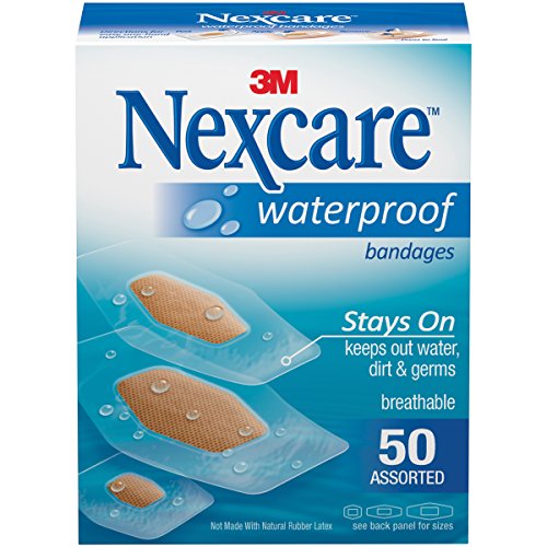 Nexcare Waterproof Bandage, Assorted Size, Clear (packaging may vary)