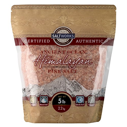 SaltWorks Ancient Ocean Himalayan Pink Salt, Coarse Grain, 5 Pound Bulk Bag