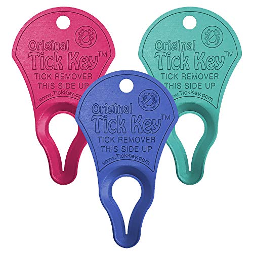 Original Tick Key for Tick Removal 3 Pack (Multi Color)