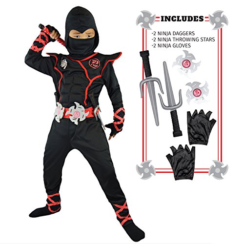 Spooktacular Creations Boys Ninja Deluxe Costume for Kids (S 5-7)