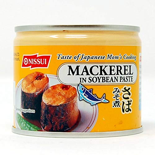 Nissui Saba Misoni - Canned Mackerel in Soybean Paste 190g (6.7oz.) (Pack of 10) Total 67oz.