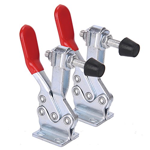 Accessbuy 2pcs 500lbs Hand Tool Toggle Clamp Quick-Release Horizontal Clamp