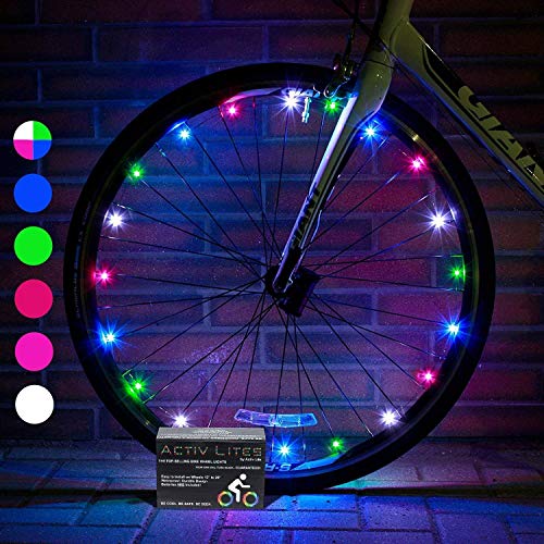Activ Life LED Bicycle Light (1 Tire, Multicolor) Xmas Gifts for Kids Fun, Top Secret Santa Gifts 2020 X-mas, Popular Children Toys, Best for Hot Outdoor Family Child Bday Party Regalos de Navidad