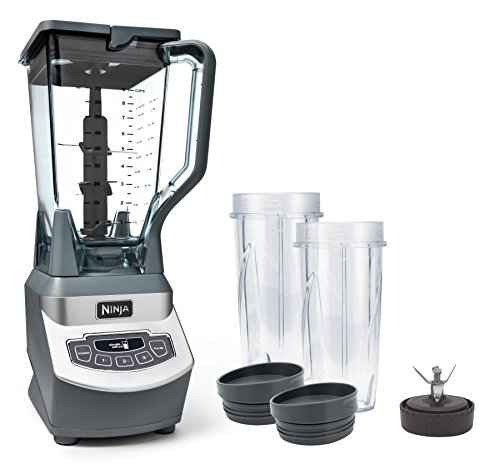 Ninja Professional Countertop Blender with 1100-Watt Base, 72 Oz Total Crushing Pitcher and (2) 16 Oz Cups for Frozen Drinks and Smoothies (BL660), Gray