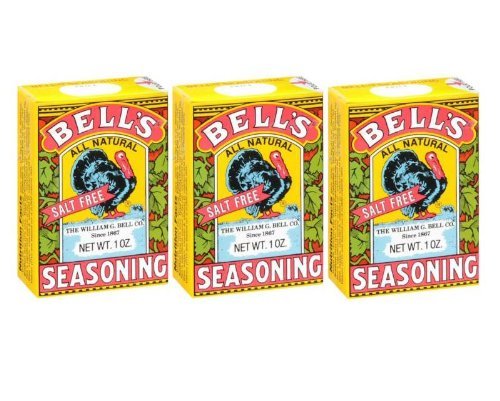Bell's All Natural Salt Free Poultry / Turkey Seasoning 1 Oz (Pack of 3)