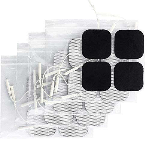 Syrtenty TENS Unit Pads 2x2 20pcs Reusable Replacement Electrode Patches for Electrotherapy