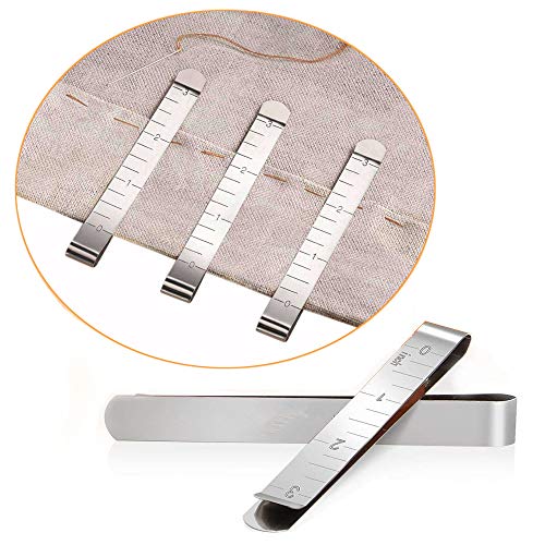 Sewing Clips Set of 20 Stainless Steel Hemming Clips 3 Inches Measurement Ruler Quilting Supplies for Wonder Clips Pinning Marking Accessories and Clips Marking Sewing Project Qu