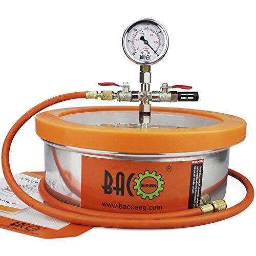BACOENG 1 Gallon Flat Vacuum Chamber Silicone Kit