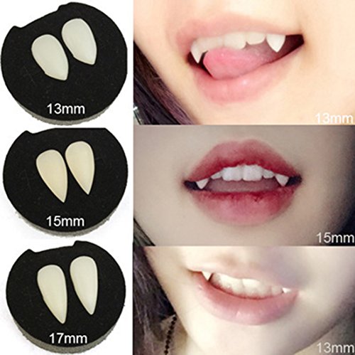 NIGHT-GRING Halloween Party Cosplay Prop Decoration Vampire Tooth Horror False Teeth -6 Pieces