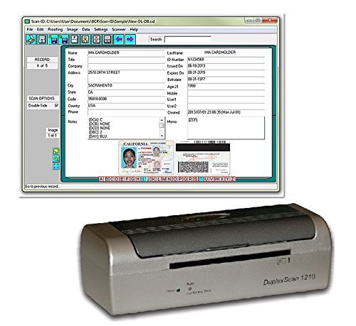 Duplex Medical Insurance Card and ID Card Scanner (w/Scan-ID LITE, for Windows)