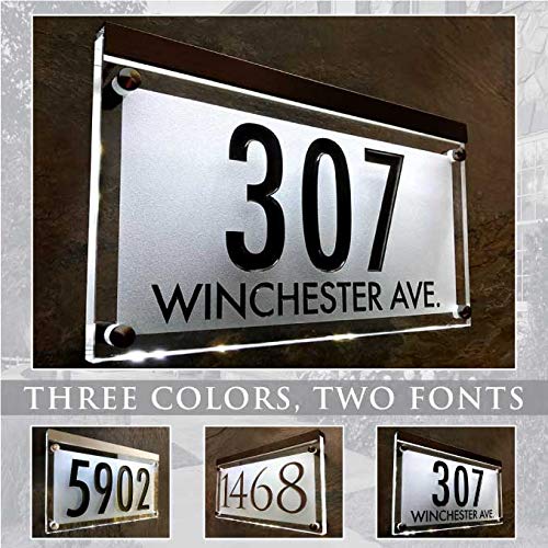 Lighted Crystal Address Sign! This Address Plaque is Bright and Beautiful
