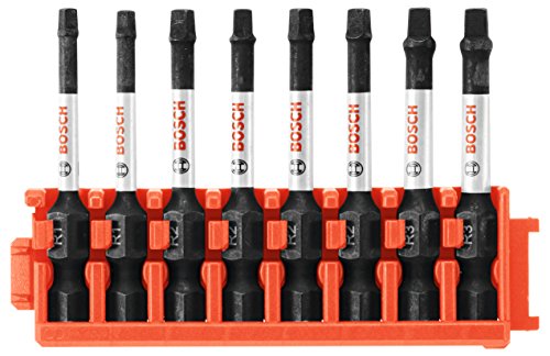 Bosch CCSSQV208 8Piece Impact Tough Square 2 In. Power Bits with Clip for Custom Case System