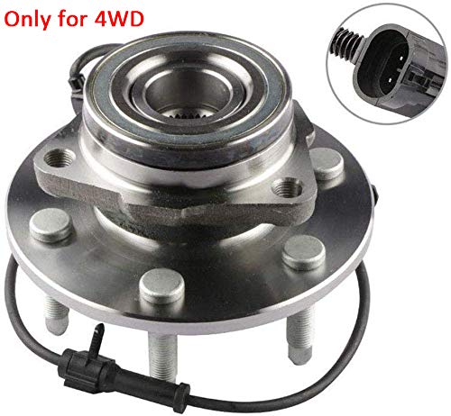 MOSTPLUS Wheel Bearing Hub Front Wheel Hub and Bearing Assembly 515036 Compatible for Chevy GMC with ABS 6 Lug ONLY for 4WD