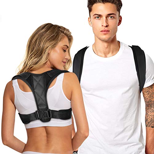 Posture Corrector for Men and Women, Upper Back Brace for Posture Correction, Adjustable Shoulder Posture Brace Straightener Support Clavicle Chest Spinal Brace for Neck Shoulder Back Pain Relief