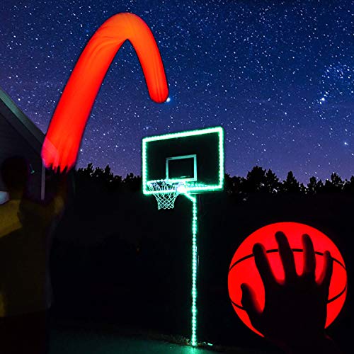 GlowCity Light Up Basketball Hoop Kit with LED Basketball - Aqua Teal, Size 7 Basketball (Official Size)