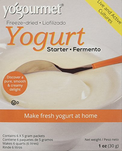 Yo Gourmet Freeze Dried Yogurt Starter - 1 Box Containing 6 Each 5 Gram Packets