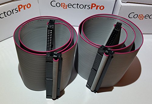 PC Accessories - Connectors Pro 2-Pack 18 Inches 2 Female Connectors IDC 2x25 50P SCSI Internal Flat Ribbon Cable