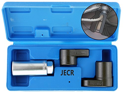 Oxygen Sensor Socket Remover Tool Set - 3 Piece Universal o2 Sockets Wrench Tool Kit - 7/8, 1/2, and 3/8 Inch Drive for 02 Sensors – 1 Vacuum Switch Socket & 2 Puller Sockets Wrench Kit – 7/8”