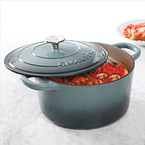 Crock Pot Artisan Round Enameled Cast Iron Dutch Oven, 7-Quart, Slate Grey