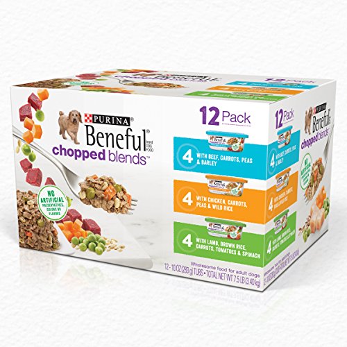 Purina Beneful Wet Dog Food Variety Pack, Chopped Blends - (12) 10 oz. Tubs