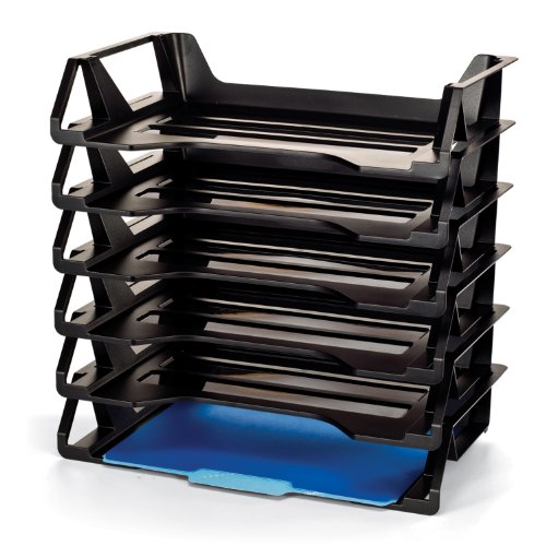 Officemate OIC Achieva Side Load Letter Tray, Recycled, Black, 6 Pack (26212)