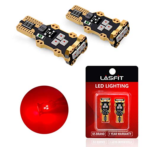 LASFIT 921 912 W16W LED Third Brake Center High Mount Stop Light Bulbs, Red Light, Plug&Play