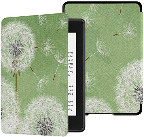 QIYI Slimshell Case for Kindle Paperwhite 10th Generation 2018 Released 6' Kids eBook Reader Sleeve Covers Smart Accessories PU Leather Kindle Protective Cases - Dandelion