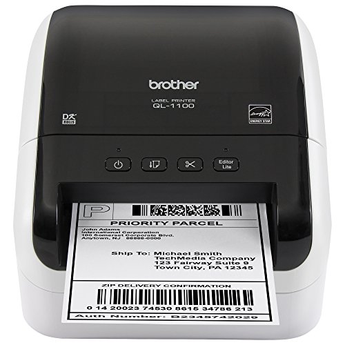 Brother QL-1100 Wide Format, Postage and Barcode Professional Thermal Label Printer, Black