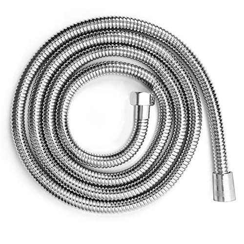 Blissland Shower Hose Extra Long 118 Inches Chrome Shower Head Hose or Faucet Extension Tubes with Brass Insert and Nut