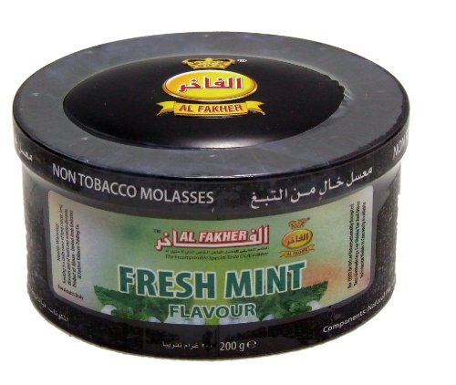 Al Fakher Herbal Shisha Mint Hookah Shisha Molasses Al Fakher 200gr Jar