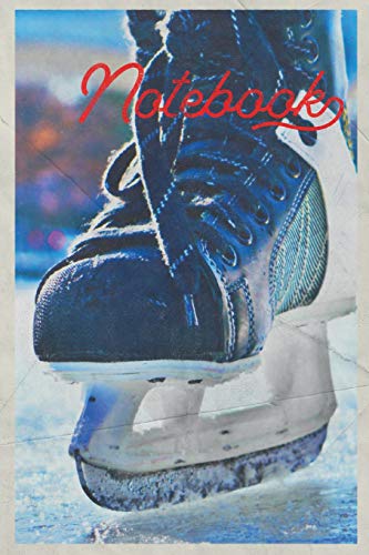 Notebook: Ice Skate Professional Composition Book Journal Diary for Men, Women, Teen & Kids Vintage Retro Design Hockey Player