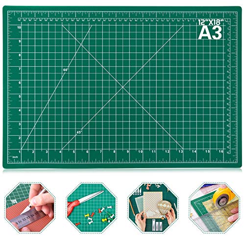 Self Healing Sewing Mat, Anezus 12' x 18' Rotary Cutting Mat Double Sided 5-Ply Craft Cutting Board for Sewing Crafts Hobby Fabric Precision Scrapbooking Project