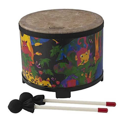 Remo KD-5080-01 Kids Percussion Floor Tom Drum - Fabric Rain Forest, 10'