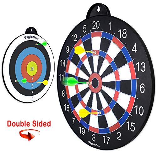 GIGGLE N GO Magnetic Dart Board Kids - Magnetic Dart Board for Boys or Girls. Boys Gifts Age 6 and Above. Fun Dart Game for Kids and Make Great Xmas or Birthday Gifts for Boys or Girls