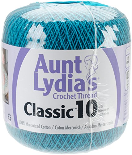 Aunt Lydia's Bulk Buy Crochet Cotton Classic Crochet Thread Size 10 (3-Pack) Peacock 154-856