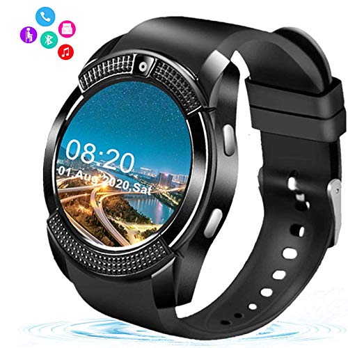 Smart Watch,Smartwatch for Android Phones, Smart Watches Touchscreen with Camera Bluetooth Watch Phone with SIM Card Slot Watch Cell Phone Compatible Android Samsung iOS Phone XS X8 10 11 Men Women