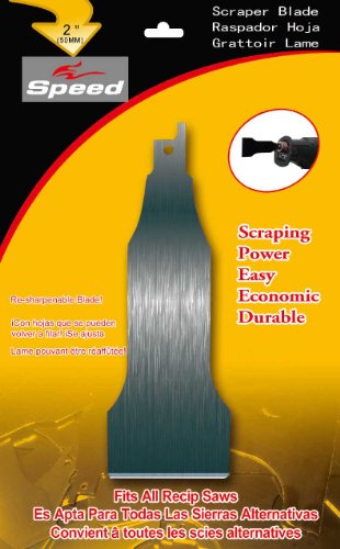 Scraping Attachment for Reciprocating Saws, Grout Removal tool,Scraper 2 Inch(2'), 1/pk